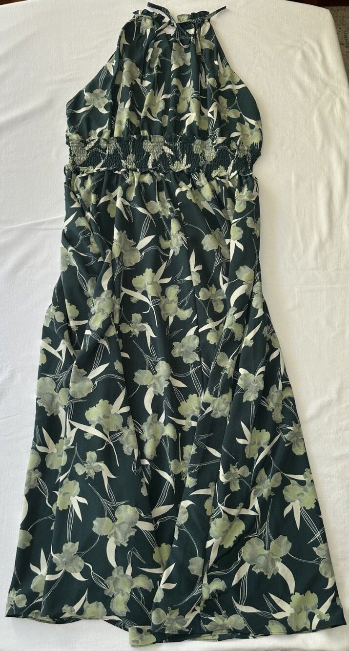 Chelsea28 Nordstrom Womens Green Floral Dress, Size XXL 18 (16W) - Picture 2 of 6